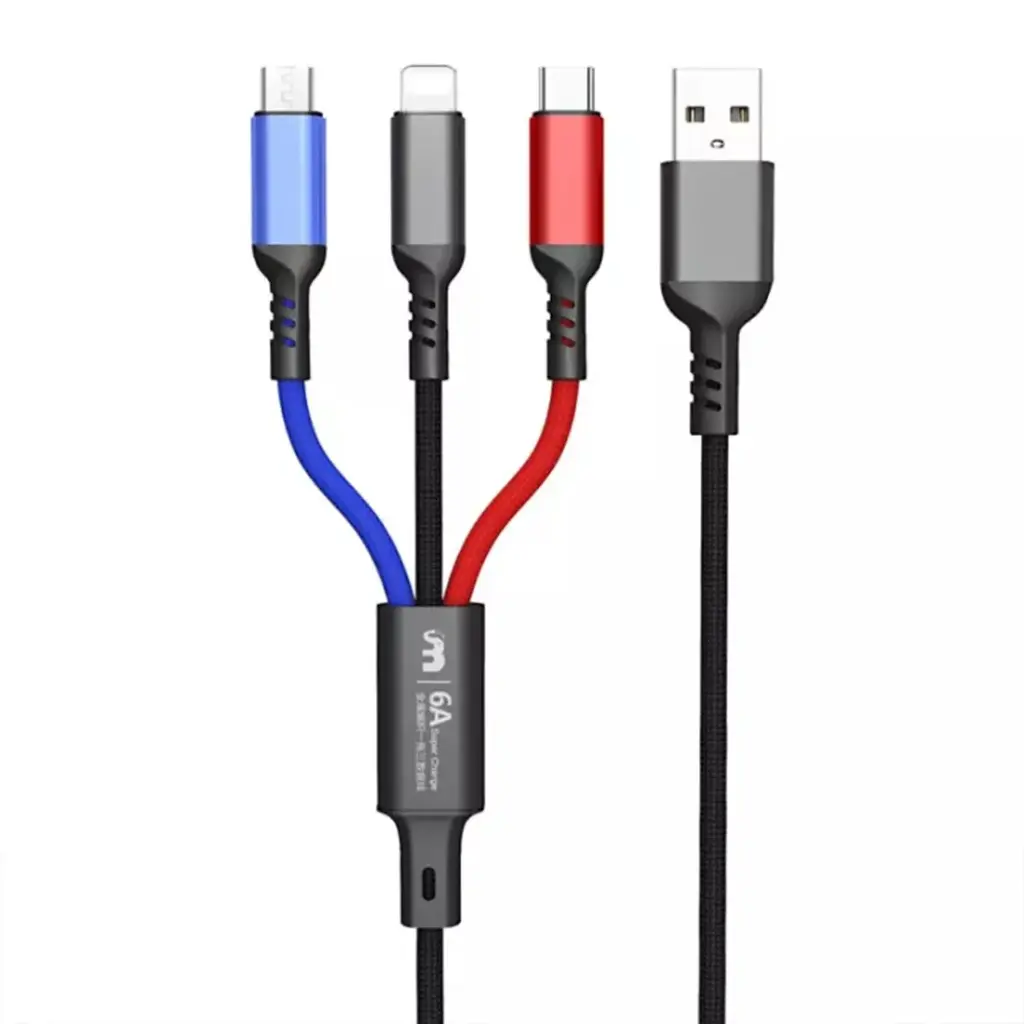 Metal Braided 3in1 6A PD Cable