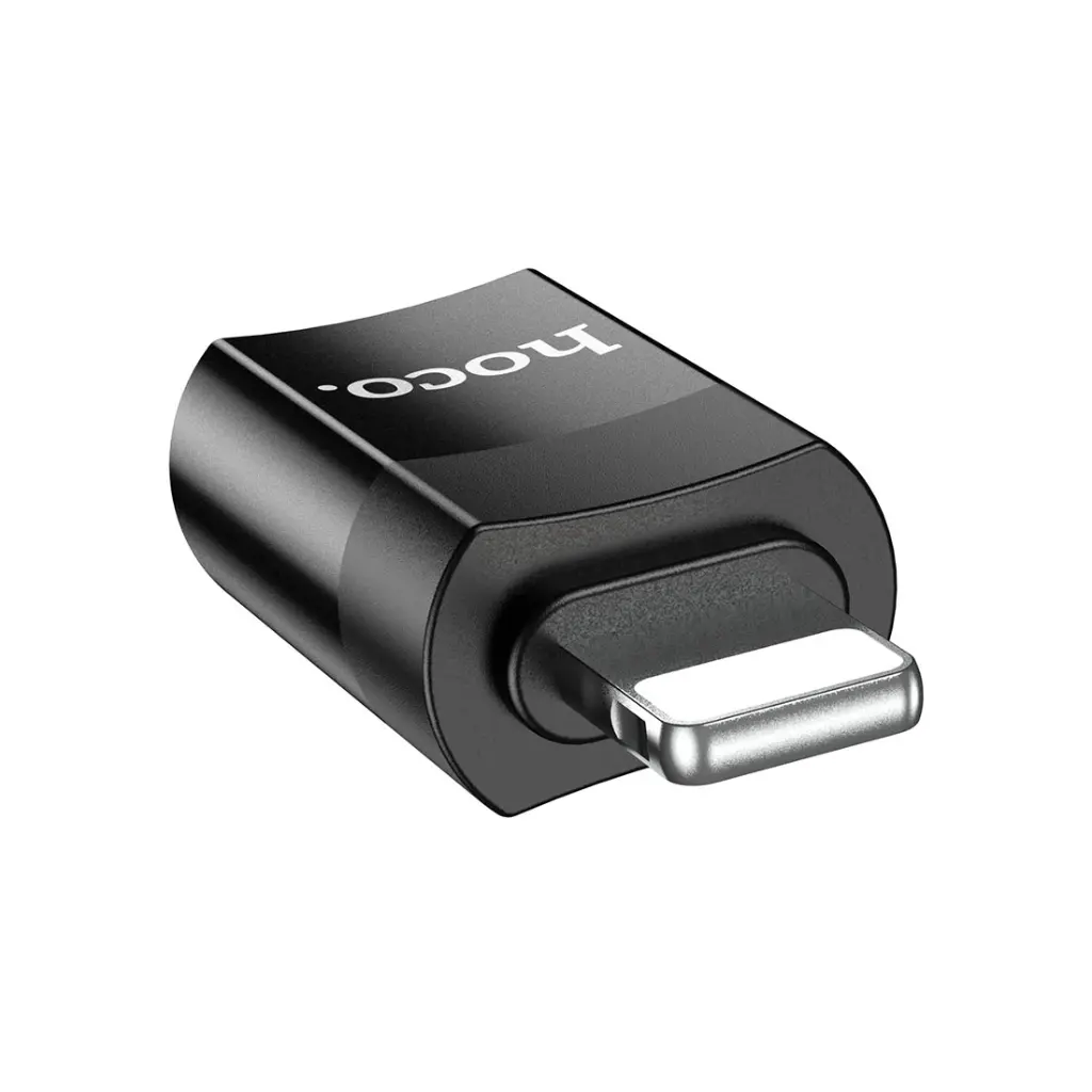 Hoco-UA17-Adapter-Lightining-Male-to-Type-C-Black-1.webp