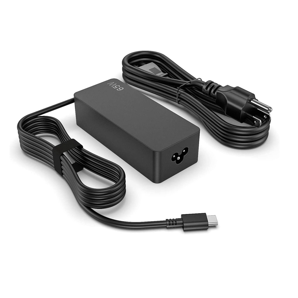 65W Type-C Laptop Charger Compatible with HP, Dell, & Lenovo