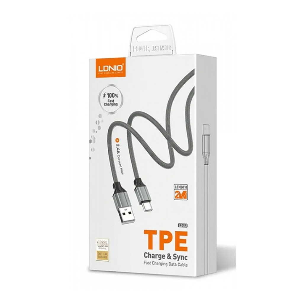 LDNIO LS442 TPE USB To Type-C Fast Charge Cable (2m)