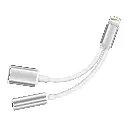 2 in 1 Lightning Adapter (3.5mm And Lightning) – Silver