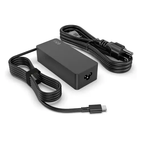 65W Type-C Laptop Charger Compatible with HP, Dell, & Lenovo