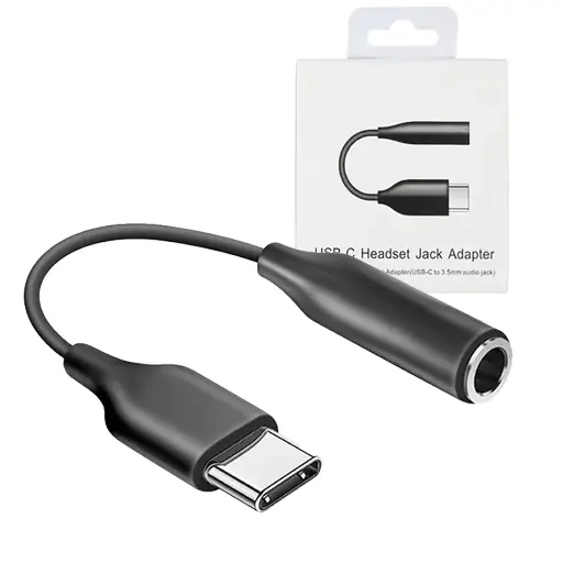 Samsung Type-C to 3.5mm Headphone Jack Adapter + Packaging - Black