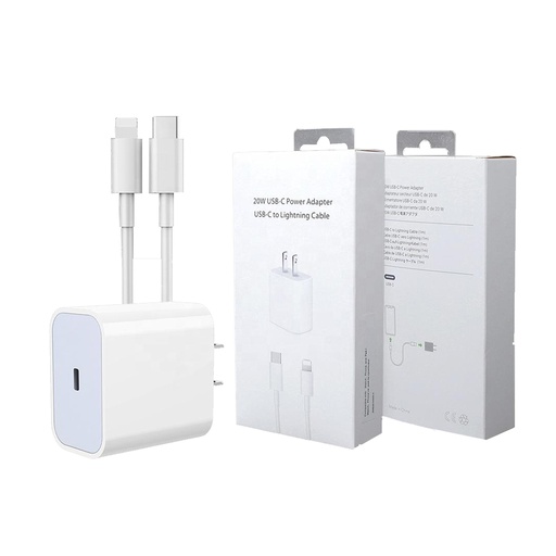 Type-C To Lightning Cable + Power Adapter in Packaging (20W)
